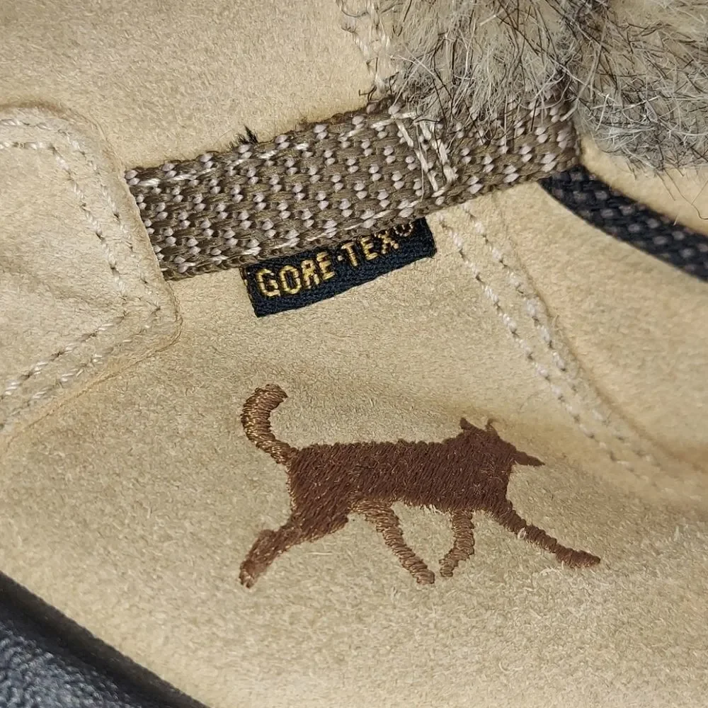 Ecco Gore-tex Fur Trim Sude Winter Boots Sz 35